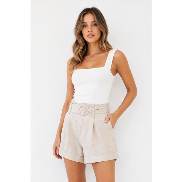 Linen Shorts – Timeless Simplicity in Oatmeal 12