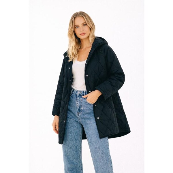 Madisson Long Line Jacket – Black Oversized S/M