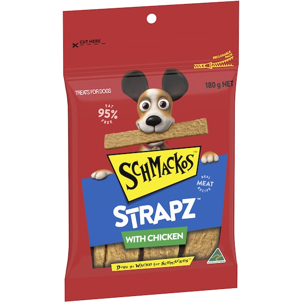 Schmackos Strapz With Chicken Dog Treats 180g