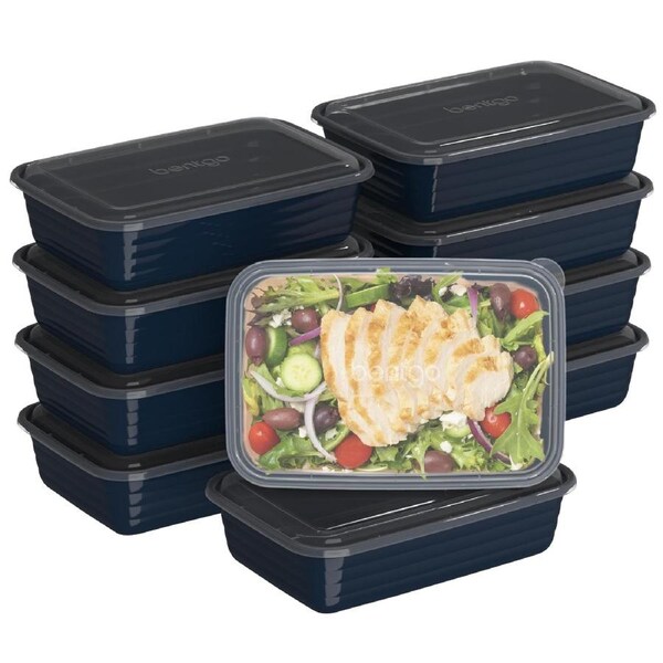 Bentgo Prep 1 Compartment Container - 10 Pack Navy Blue