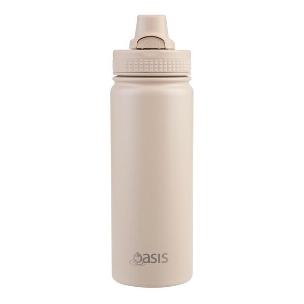 Oasis Insulated Challenger Sports Bottle With Quick Release Cap 550ml Oat
