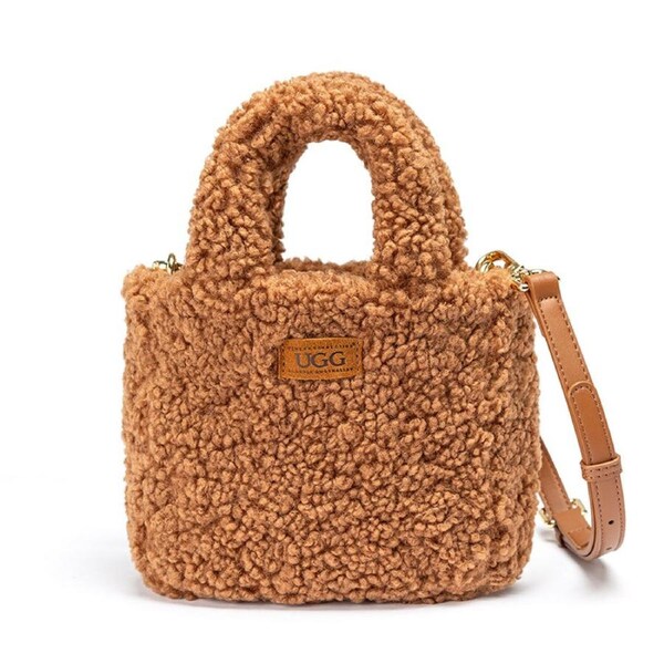 UGG Premium Mini Fluffy Bag 19 x 16 x 18 cm / Camel