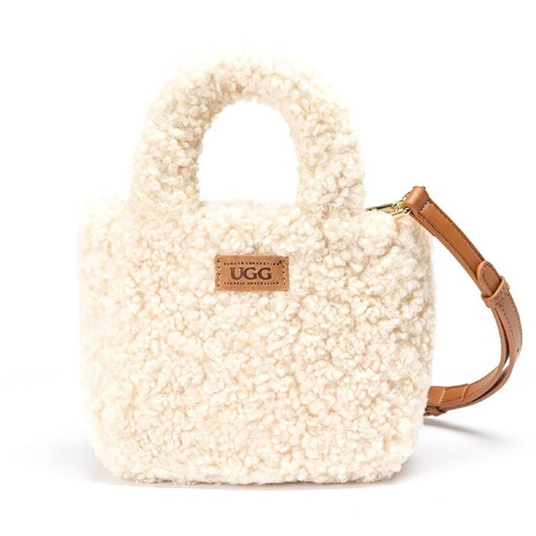 UGG Premium Mini Fluffy Bag 19 x 16 x 18 cm / Natural