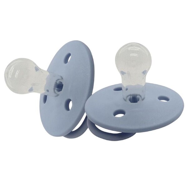 Mininor Dummy 6m+ Silicone - 2 Pack Nordic Sky Blue