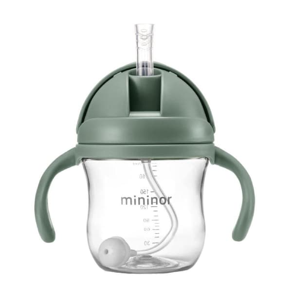 Mininor Straw Bottle Willow Green