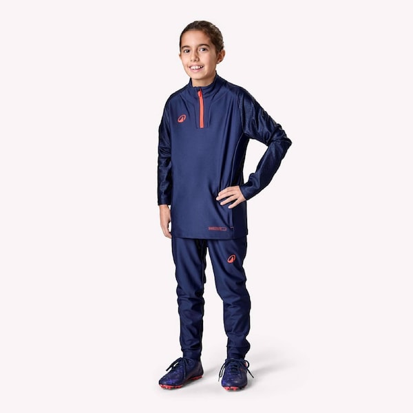 Kipsta Kids' Football Bottoms Viralto Navy 10-11 Years / 141-150 cm / Blue/Orange