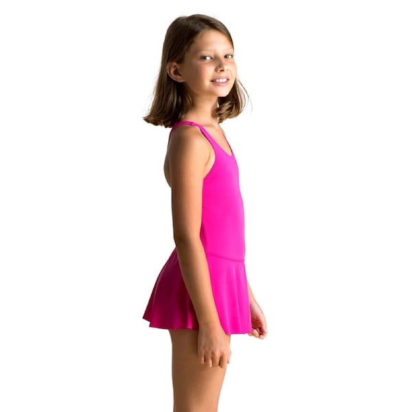 Decathlon Girls' 1 Piece Skirt Swimsuit Vega Omi Pink 10-11 Years / 141-148 cm / Pink