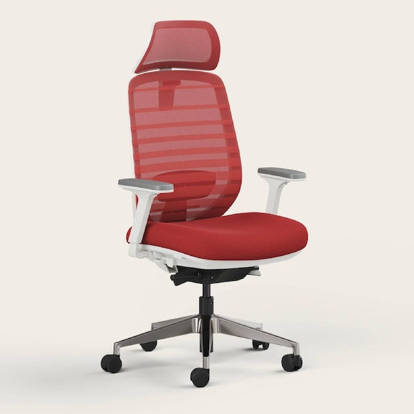 RECESS Ergo Pro 2.0, 8-Point Adjustable Premium Ergonomic Office Chair Red Earth - Headrest
