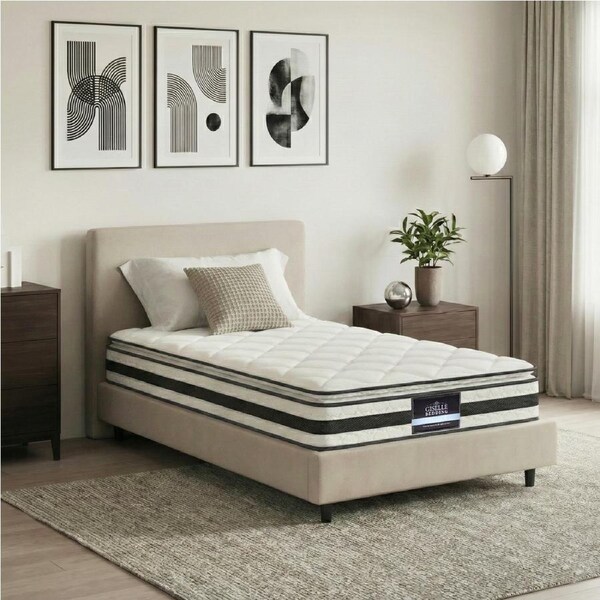 1 Giselle Mattress Queen Double King Single Bed Firm Spring Foam Pillow Euro Top Normay / King Single