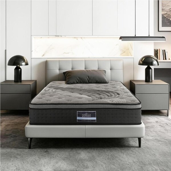 Giselle Mattress Euro Top Memory Foam Bed Queen Double King Single 34cm Alanya Series-Single