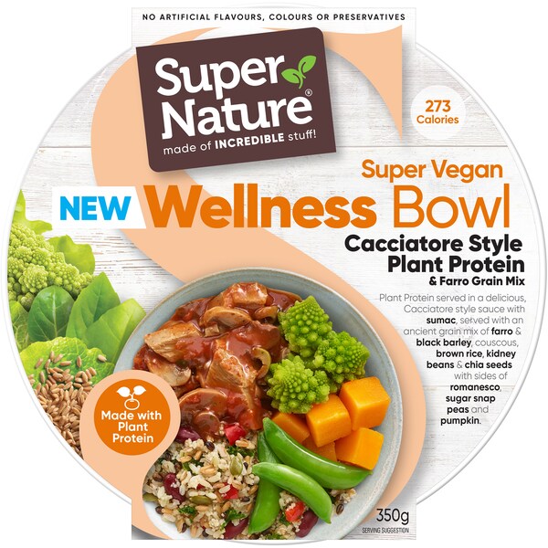 Super Nature Vegan Wellness Bowl Chicken Cacciatore Style 350g