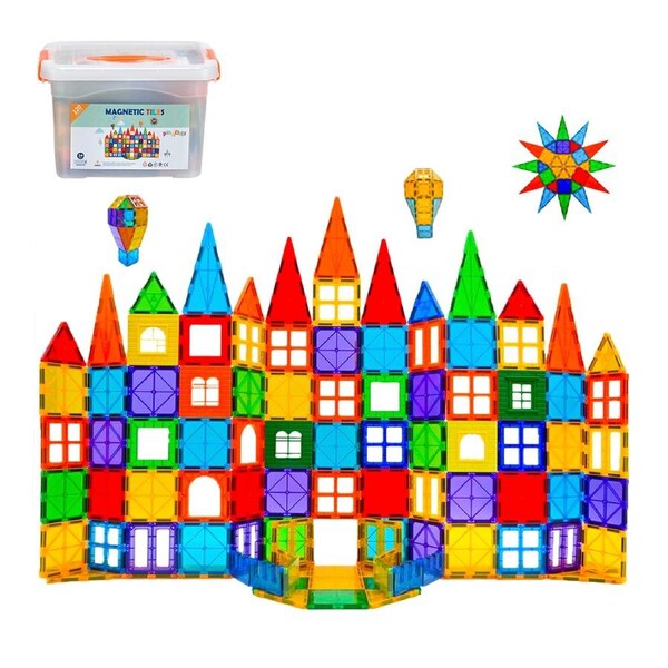 Playpals Kids Magnetic Tiles Blocks Building Educational Toys Child Gift 120 pcs