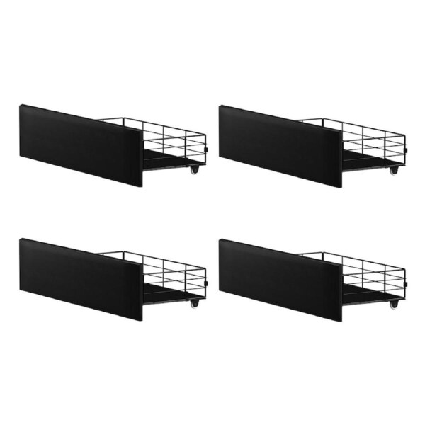 Oikiture Queen Double King Single Bed Frame with LED Headboard 2 Drawers USB 4 Drawers Only