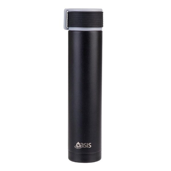 Oasis Skinny Insulated Drink Bottle - 250ml - Assorted Colours Black