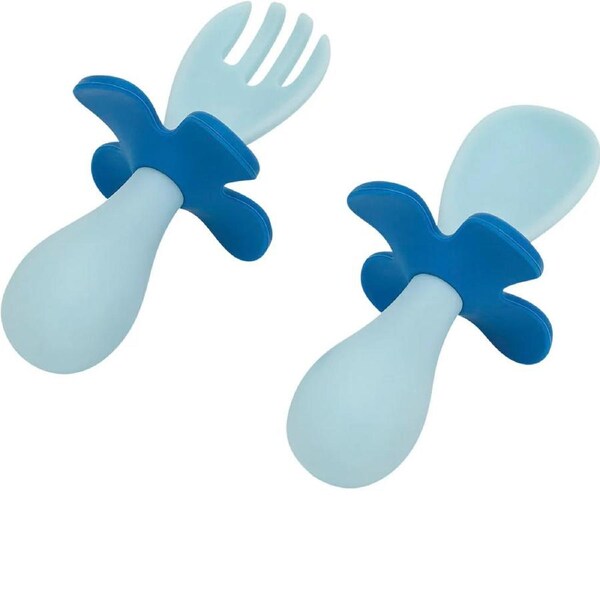 Annabel Trends Flower Fork & Spoon Set Blue