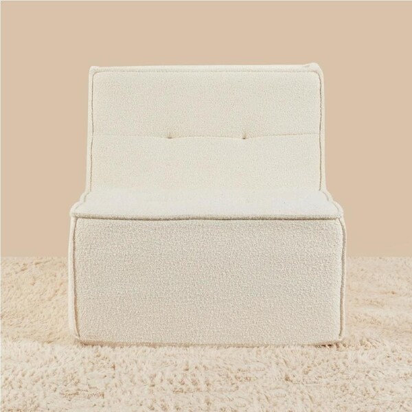Grumpi Furniture Loungi Armchair - Snow Velvet Oat Snow Velvet Oat
