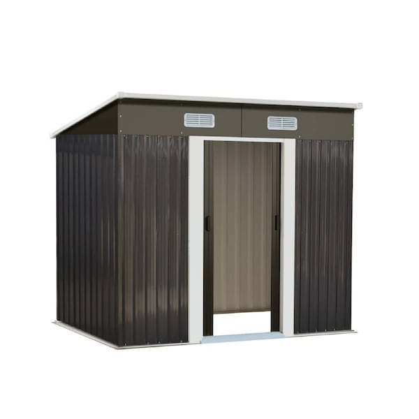 Livsip Garden Shed Sheds Outdoor Storage Workshop Cabin Garden Base Tool House Model 2 - 1.94x1.21M