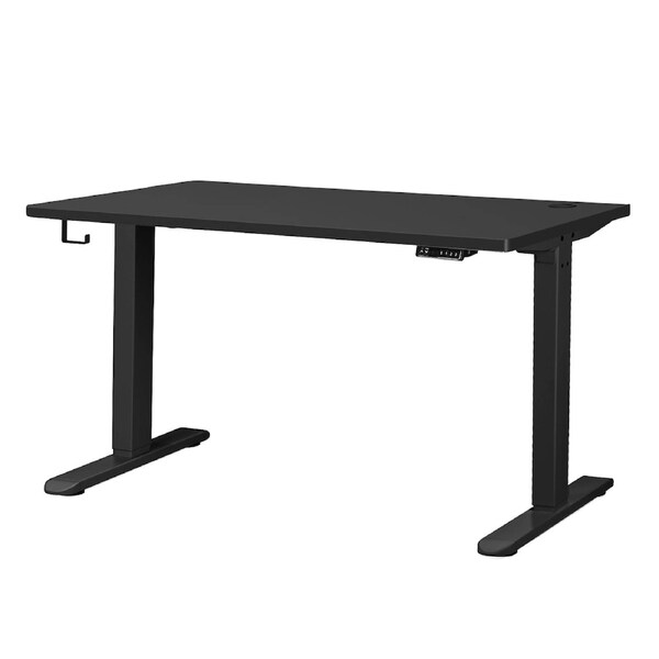 Oikiture Electric Standing Desk Dual/Single Motor 120-160CM 4 Colours One Motor BK Leg+140cm BK Top