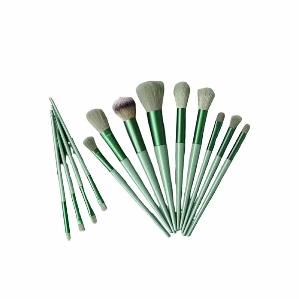 13pcs Makeup Brushes Set Eye Shadow Foundation Women Cosmetic Brush Eyeshadow Green