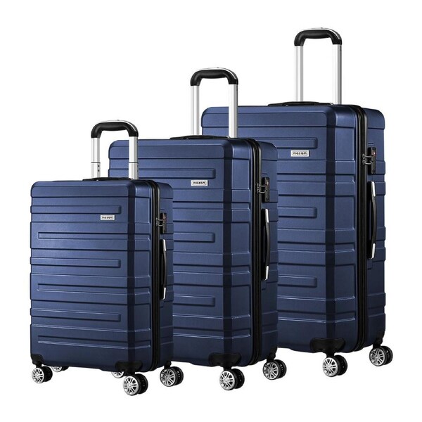 Mazam 1/2/3PCS Luggage Suitcase Trolley Set Travel TSA Lock Storage Hard Case 3PCS 20"+24"+28"/Navy