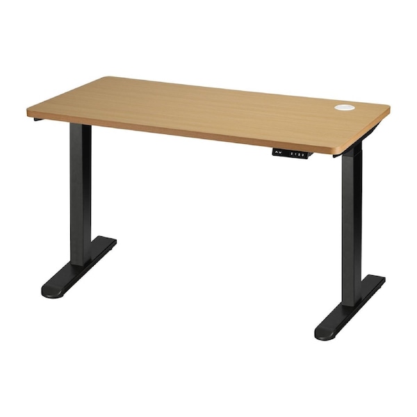 Oikiture Electric Standing Desk Dual Motor 120-160CM 4 Colours Dual Motor BK Leg+120cm OAK Top