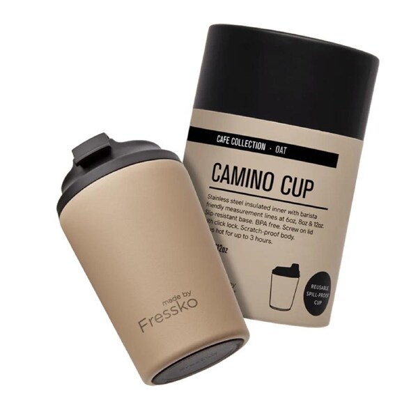 made by Fressko reusable thermal cup 12oz I Camino / Oat