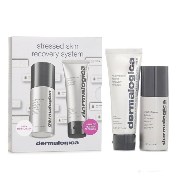 Dermalogica Stressed Skin Recovery System Set :MultiVitamin Power Recovery Cream 50ml +MultiVitamin Power Recovery Masque 75ml 2pcs 2pcs