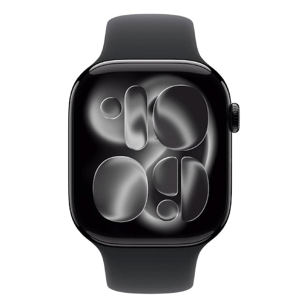 Apple Watch Series 11 42mm GPS Jet Black Aluminium Case w/ Black Sports Band (S/M) Black