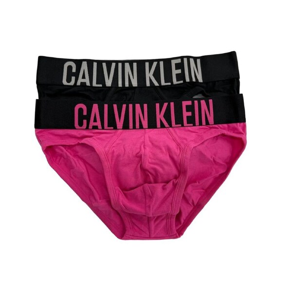 Calvin Klein Men's Intense Power Hip Brief 2 Pack – Black/Pink S