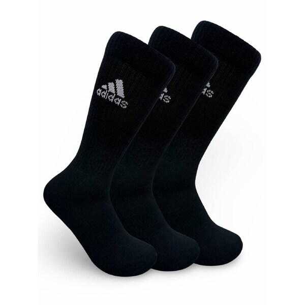 Adidas Cushioned Crew Socks 3 Pack - Black/White M