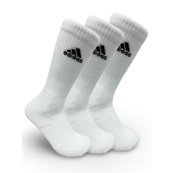 Adidas Cushioned Crew Socks 3 Pack - White/Black M