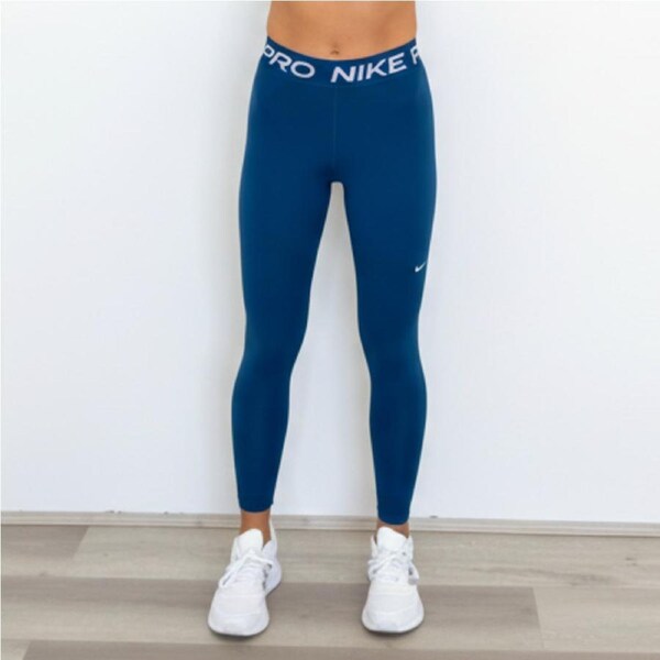 Nike Women's Pro 365 Full Length Tights - Blue/White XL