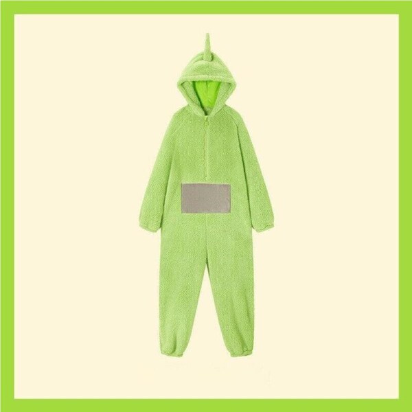 Kids Teletubbies Costume Dipsy Onesie Cartoon Cosplay Book Week - Green L