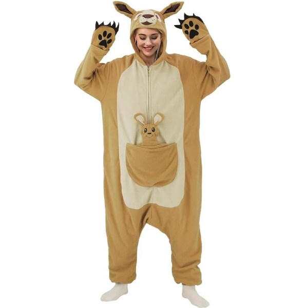 Adults Kangaroo Onesie Costume Cosplay Pajamas L