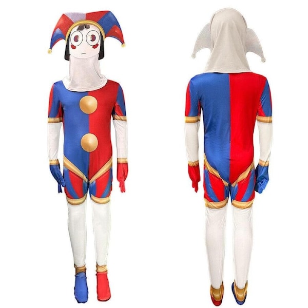 Kids The Amazing Digital Circus Pomni Costume Cosplay 120