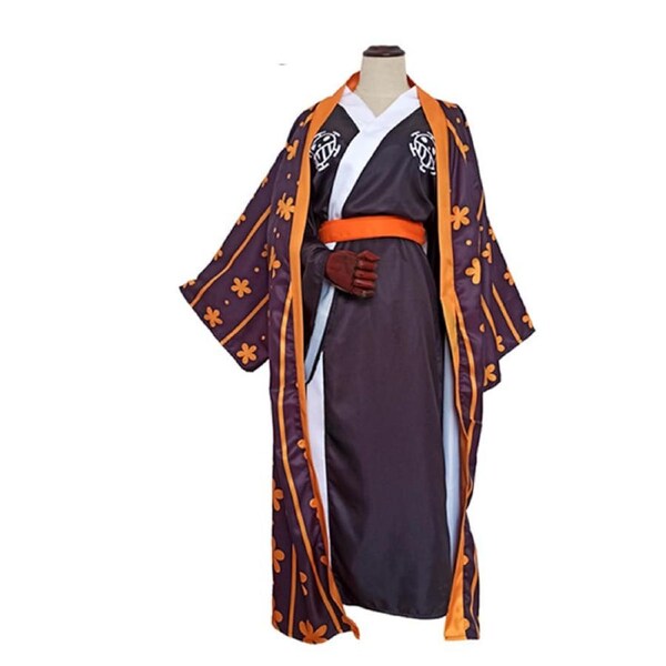 One Piece Wano Country Trafalgar Law Costume Anime Cosplay Kimono XL