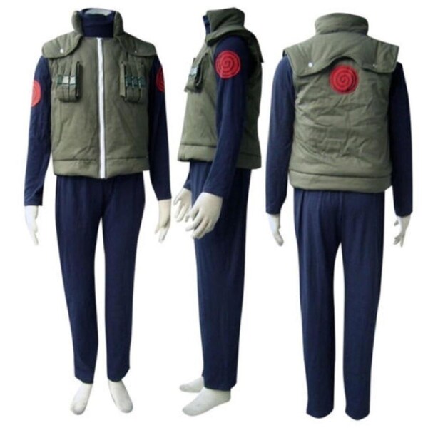 Naruto Hatake Kakashi Cosplay Jonin Ninja Costume Anime Halloween S