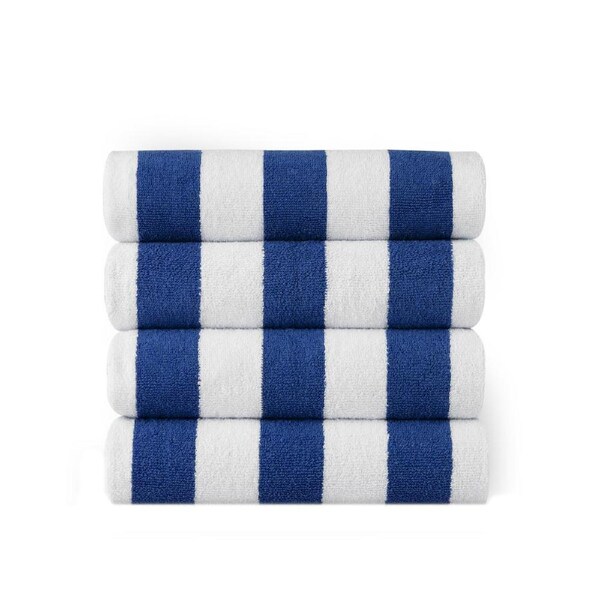 Cabana Beach Towels - Set of 4 Blue