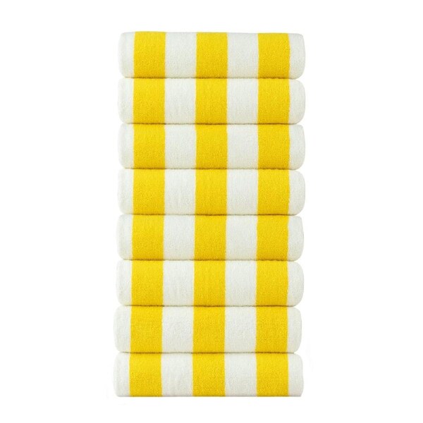 Cabana Beach Towels - Set of 8 Yellow