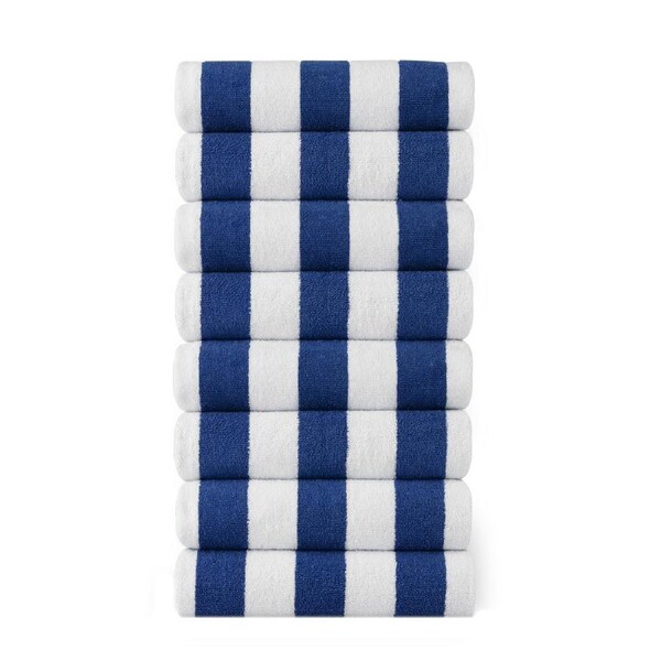 Cabana Beach Towels - Set of 8 Blue