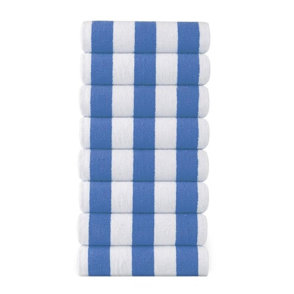 Cabana Beach Towels - Set of 8 Light Blue