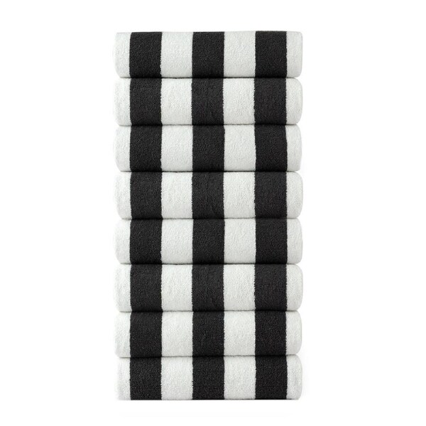 Cabana Beach Towels - Set of 8 Grey