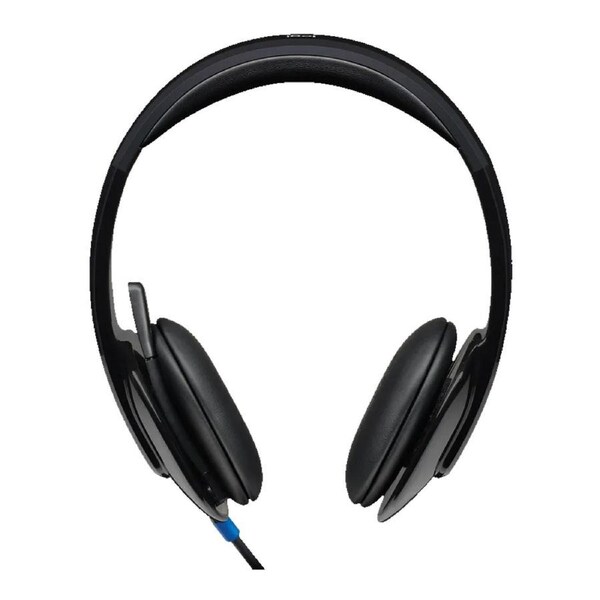 Logitech H540 USB Headset w High-Definition sound and on-ear controls - Black Black