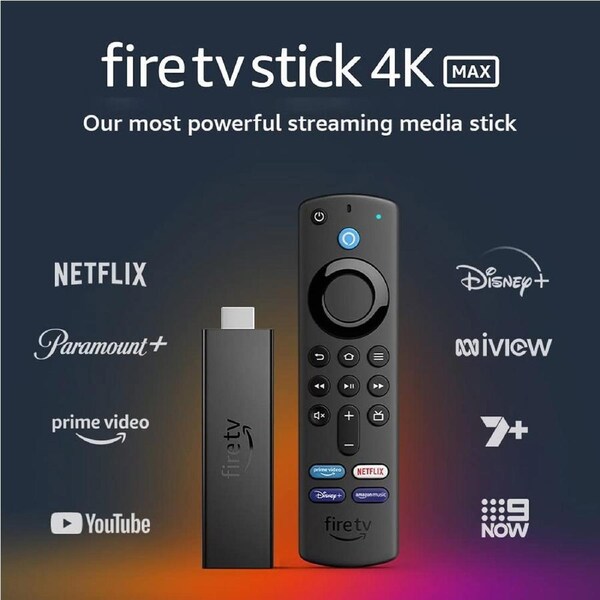 Amazon Fire TV Stick 4K Max Alexa Voice Remote with TV controls Black