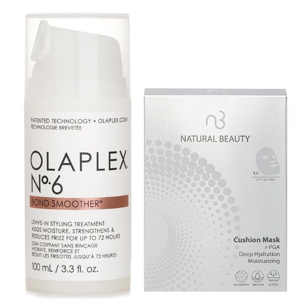 Olaplex Olaplex No. 6 Bond Smoother 100ml X Natural Beauty r-PGA Deep Hydration Moisturizing Cushion Mask (Exp Date: 01/2026) 6x 20ml 2pcs 2pcs