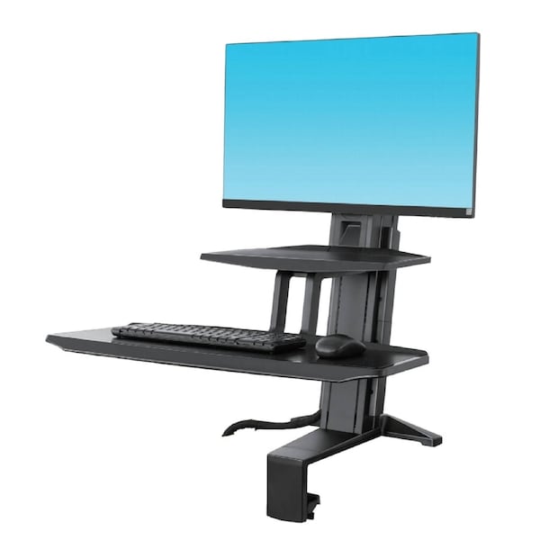 st35 Work station Standing Moniotr Mount Screen Sit Stand 22"-32" up to 11kg Black
