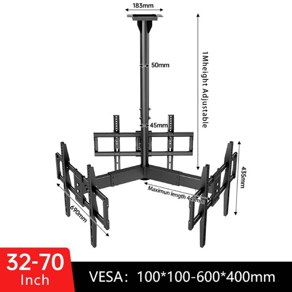 Ceiling Mounts 3/4 TV OF 32-70 INCH LOAD CAPACITY 150KG 3 TV of 32-70"