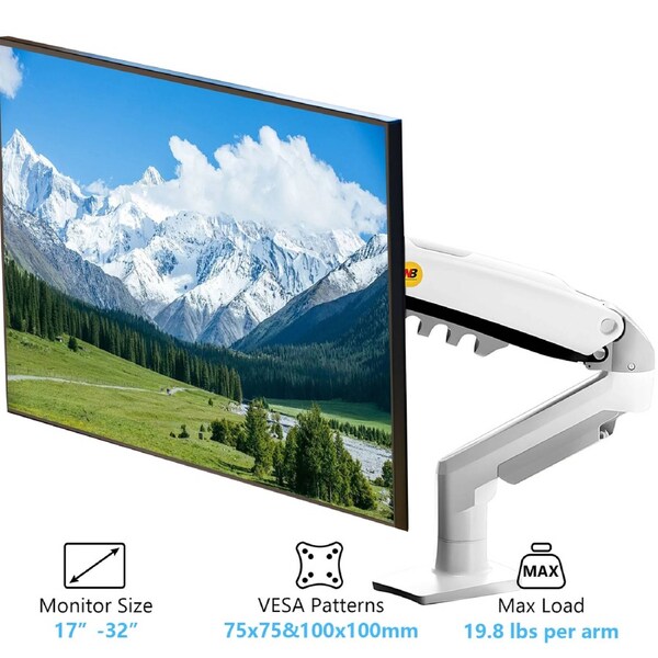 Mobile WHEELY Sit Stand Desk Folding Work Station 680x400MM FA107 Gas-strut Desktop Flexi Mount White