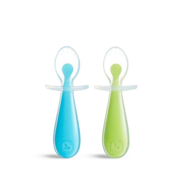 Gentle Scoop 2pk Silicone Training Spoons (Blue/Green) ASSORTMENT