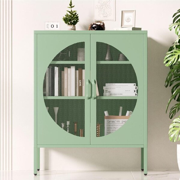 Artiss Buffet Sideboard Metal Cabinet 80/85cm Green 80cm - Circular